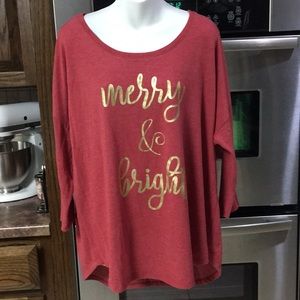 Women’s Long Sleeved Christmas Top Size 2X Large
